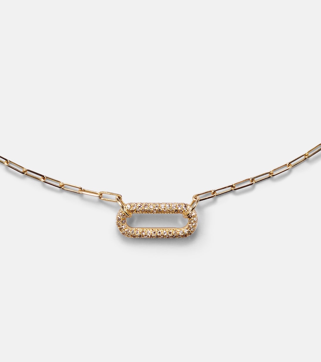 Collana in oro 18kt con maglie a cavo e dettagli diamantati, design moderno per giovani trendy