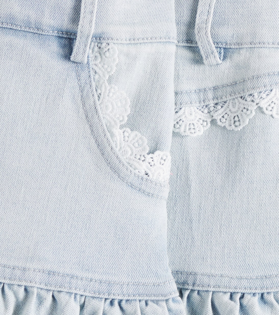 Gonna in denim con pizzo | Petite Amalie  