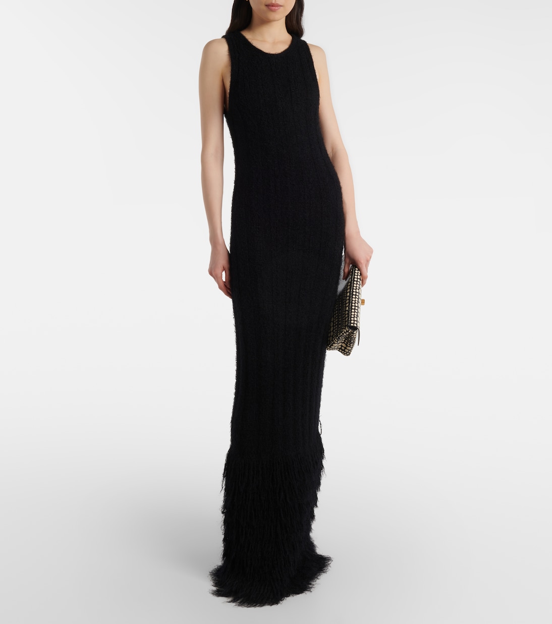 Abito lungo Fiore in seta e cashmere | Khaite