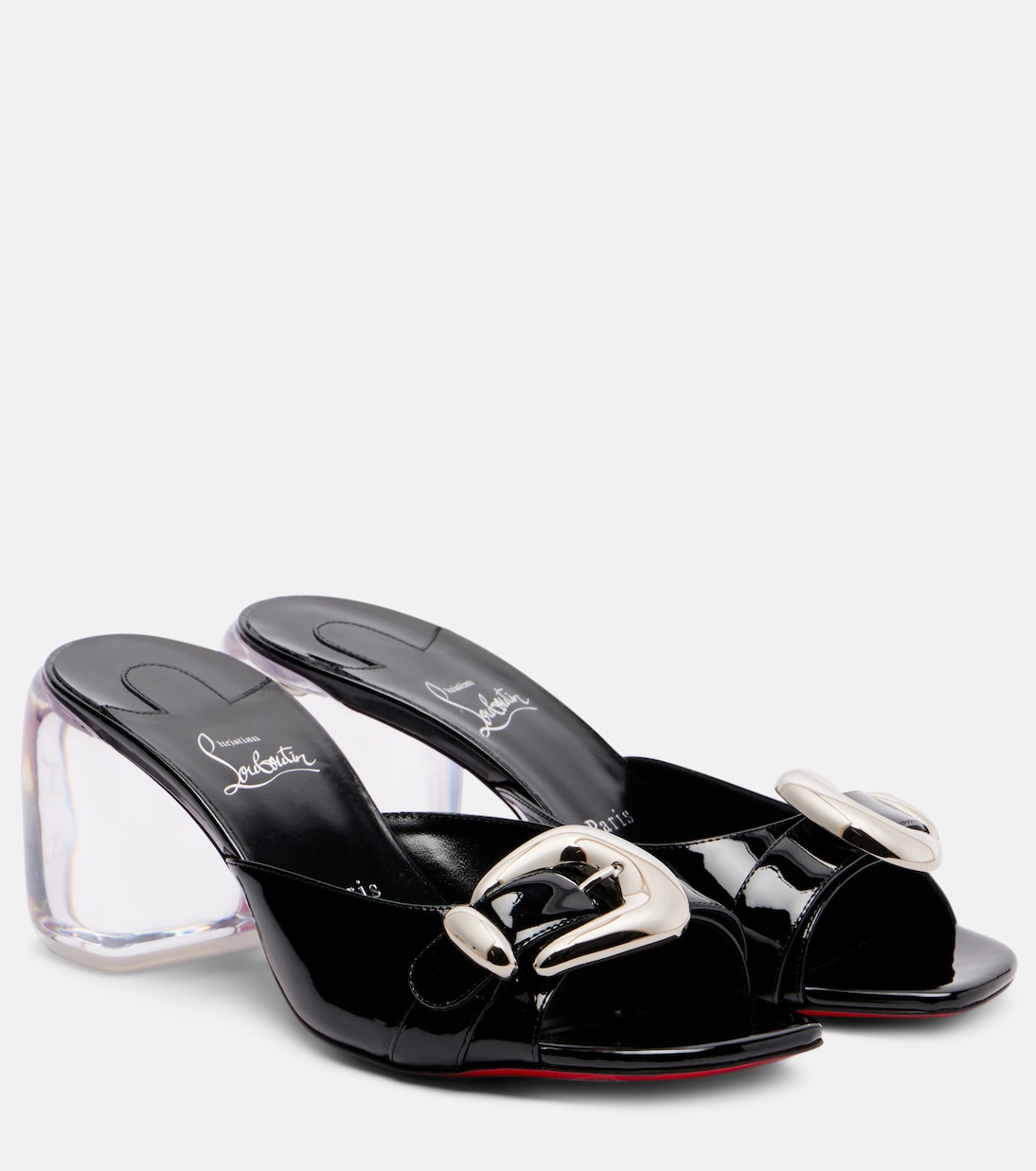 Minny Bubble 70 patent leather mules | Christian Louboutin