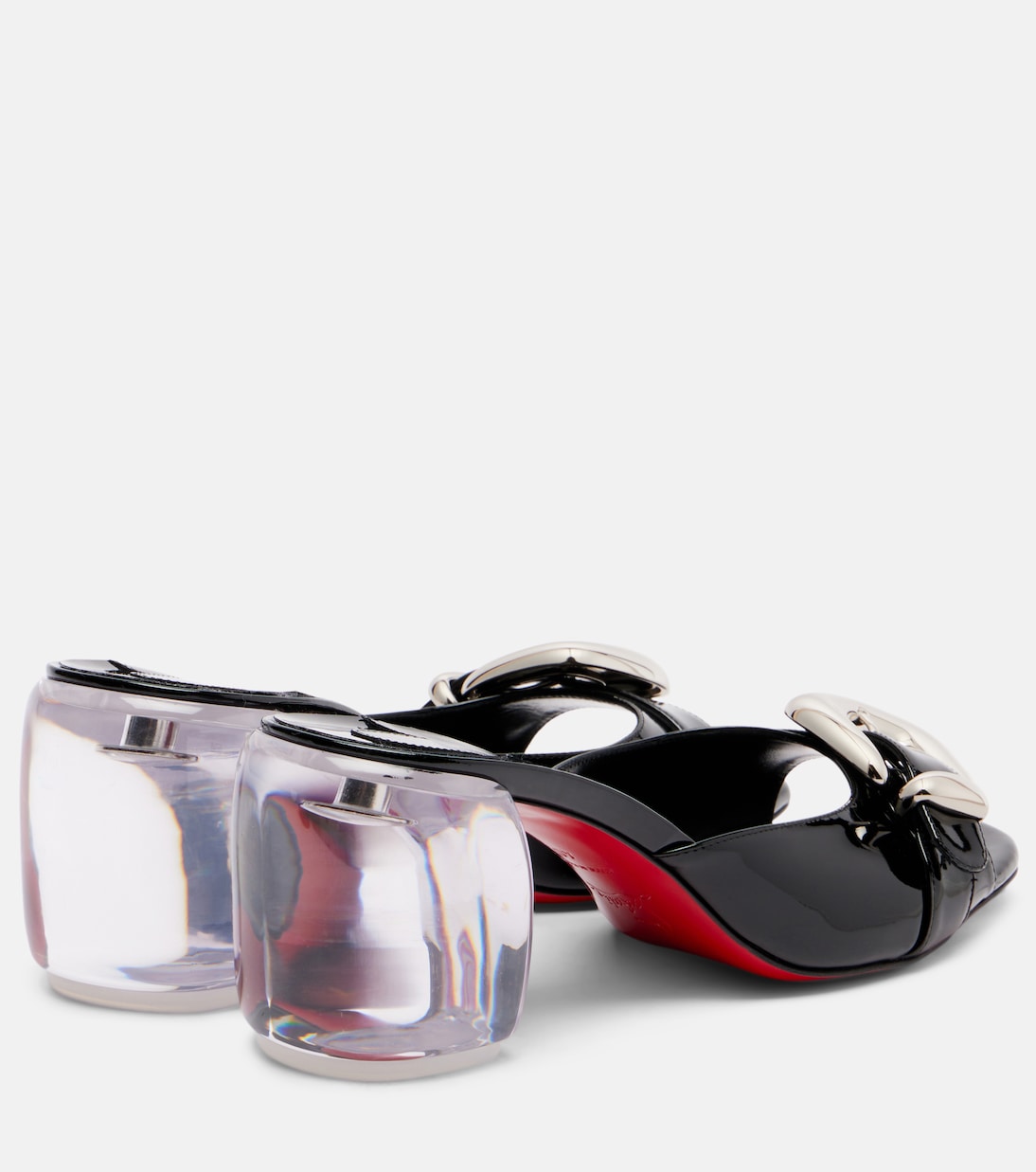 Minny Bubble 70 patent leather mules | Christian Louboutin