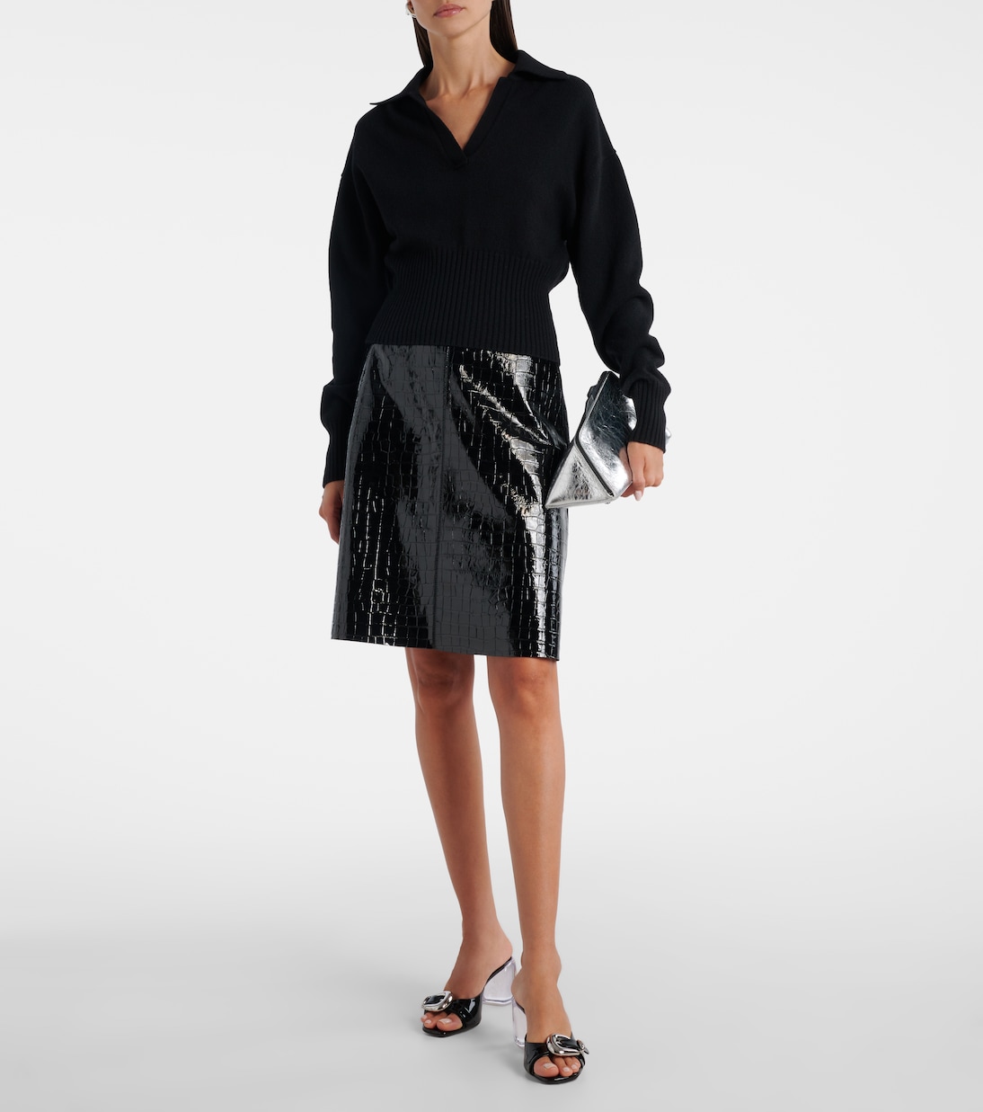 Minny Bubble 70 patent leather mules | Christian Louboutin