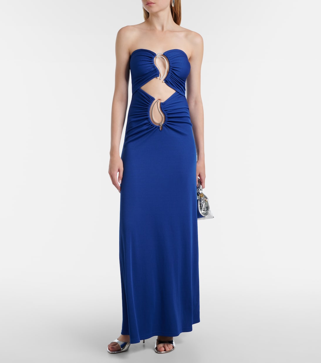 Paisley Disconnect gathered maxi dress | Christopher Esber