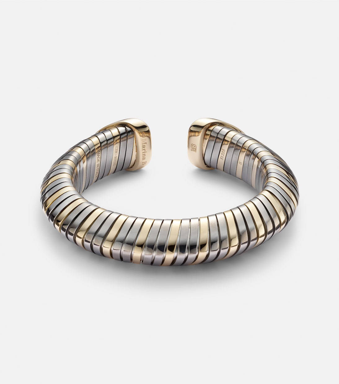 Trisola 18kt gold bracelet with diamonds | Marina B