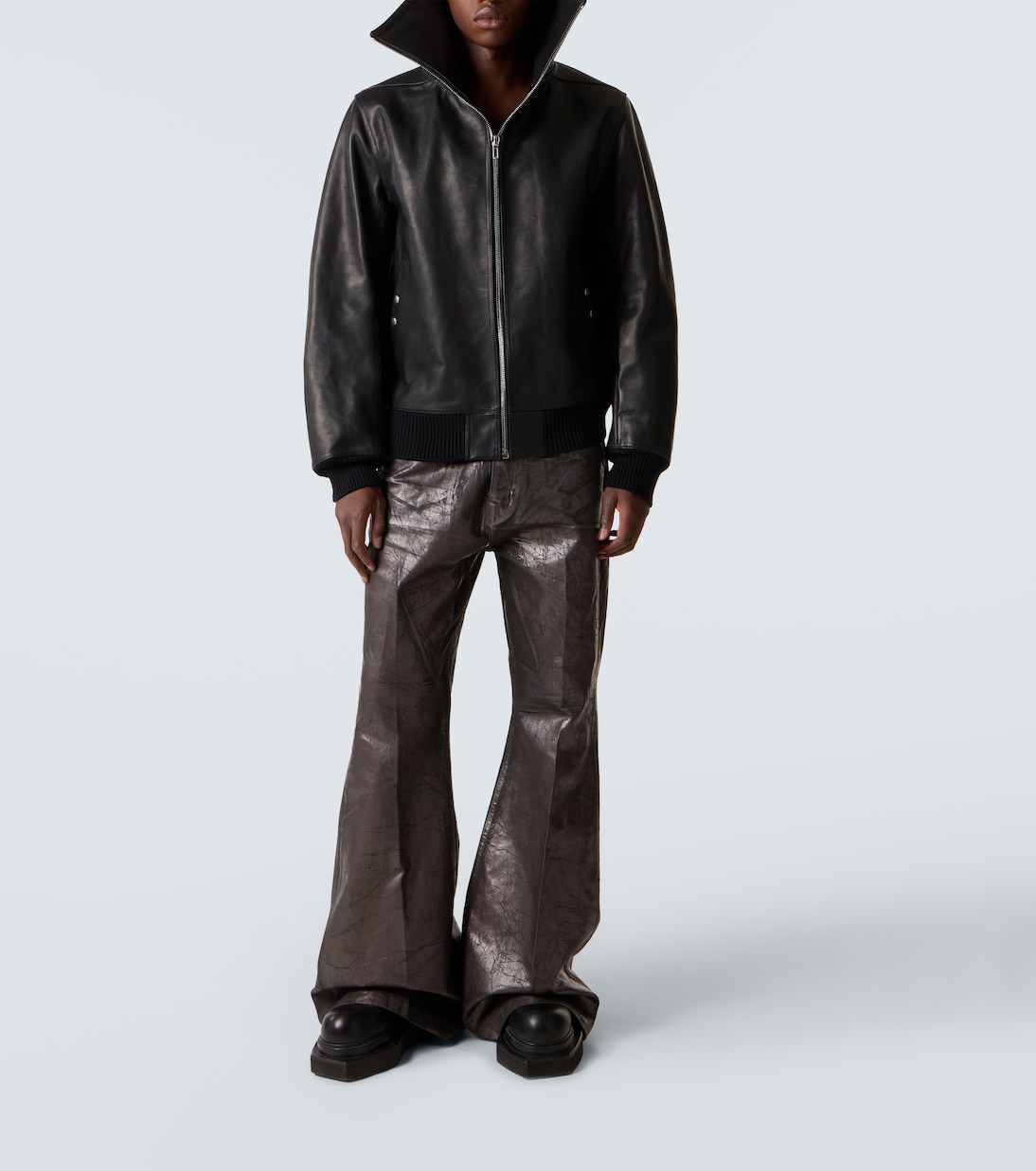 Lederjacke Blixa Dracucollar | Rick Owens