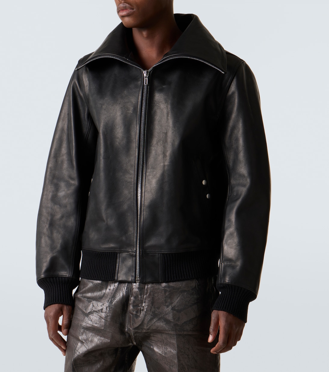 Lederjacke Blixa Dracucollar | Rick Owens