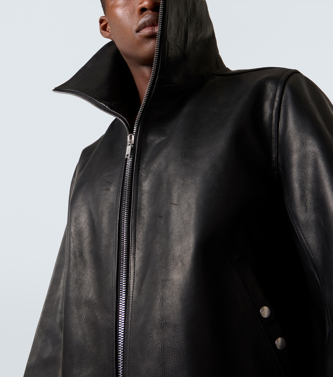 Lederjacke Blixa Dracucollar | Rick Owens