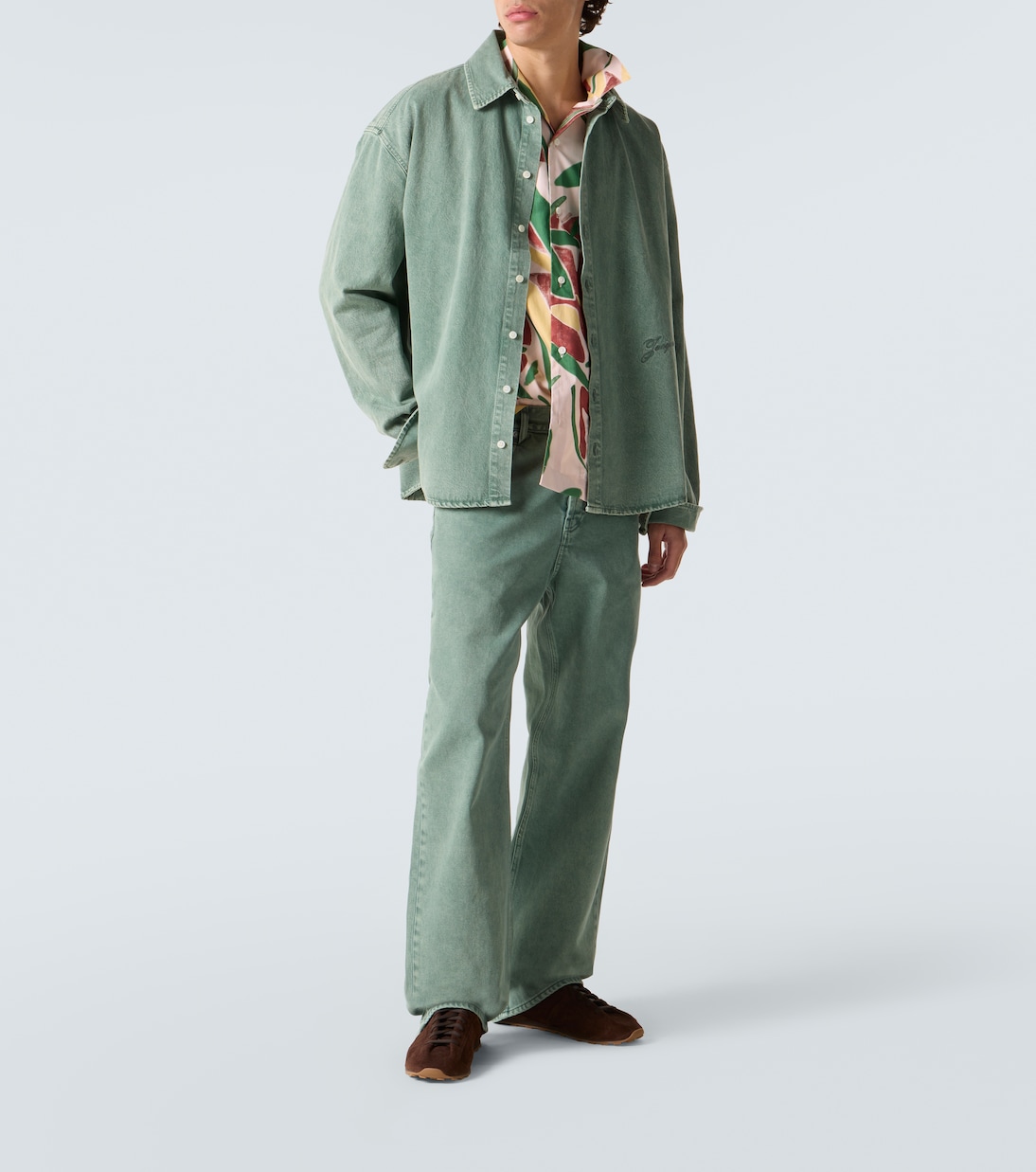 Simon de-Nîmes logo denim shirt | Jacquemus