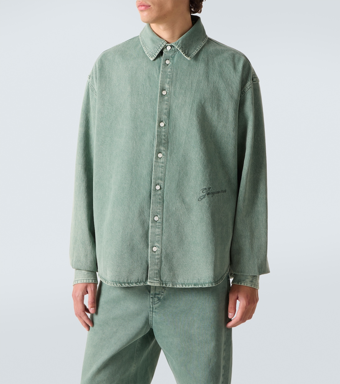 Simon de-Nîmes logo denim shirt | Jacquemus