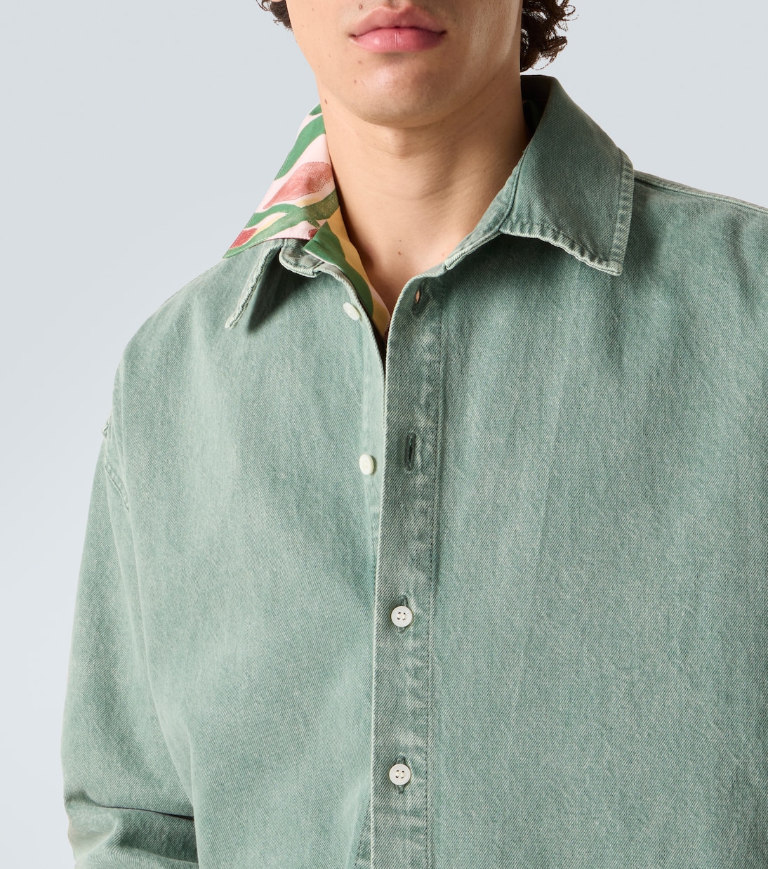 Simon de-Nîmes logo denim shirt | Jacquemus