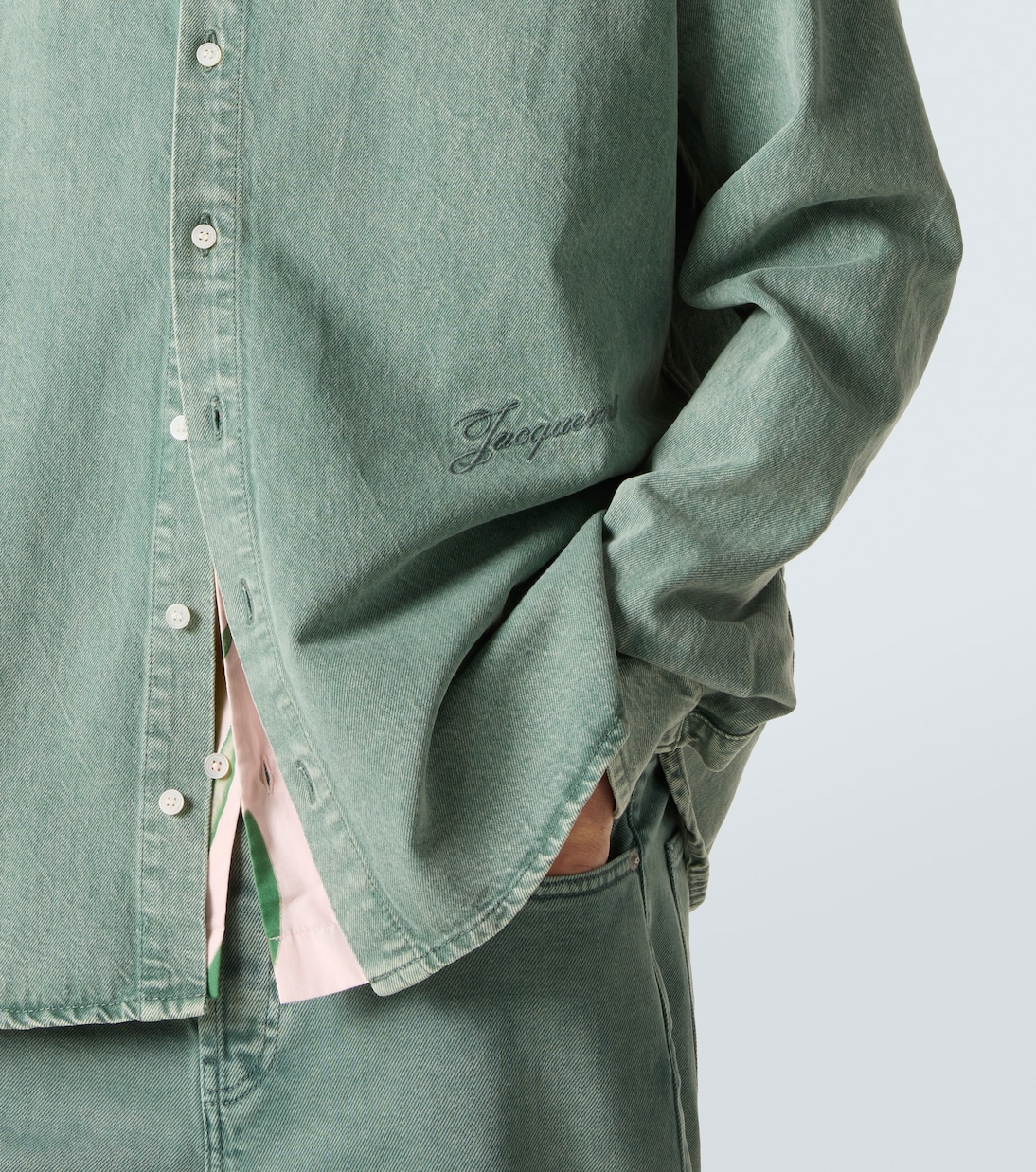 Simon de-Nîmes logo denim shirt | Jacquemus