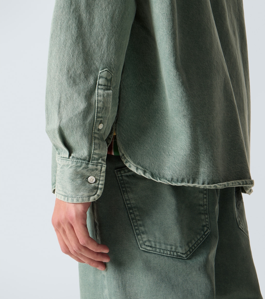 Simon de-Nîmes logo denim shirt | Jacquemus