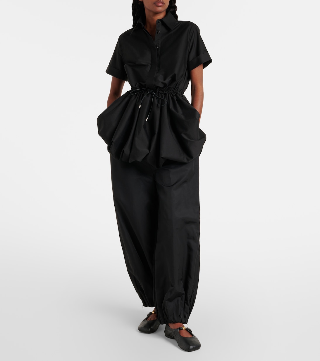 Robe Balloon en coton et soie | Loewe