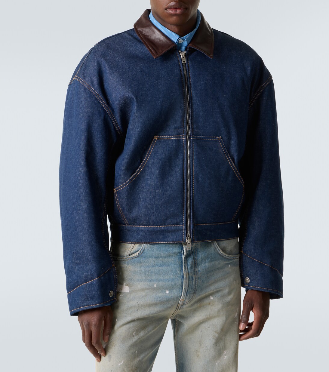 جاكيت بلوزون من الدنيم القطني | Acne Studios