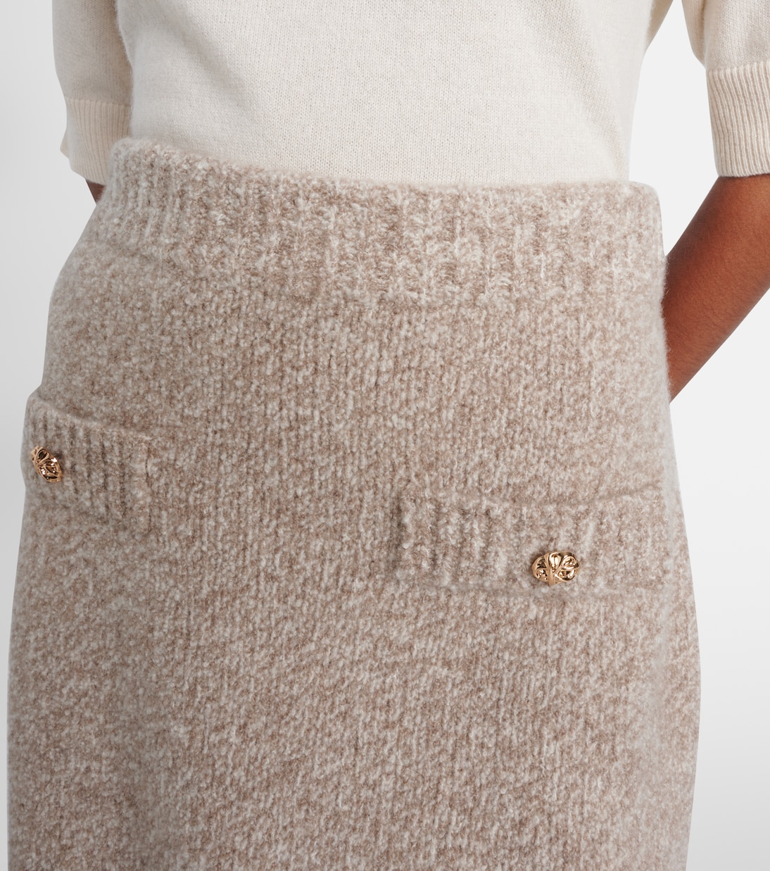 Minifalda en mezcla de cachemir | Jardin des Orangers