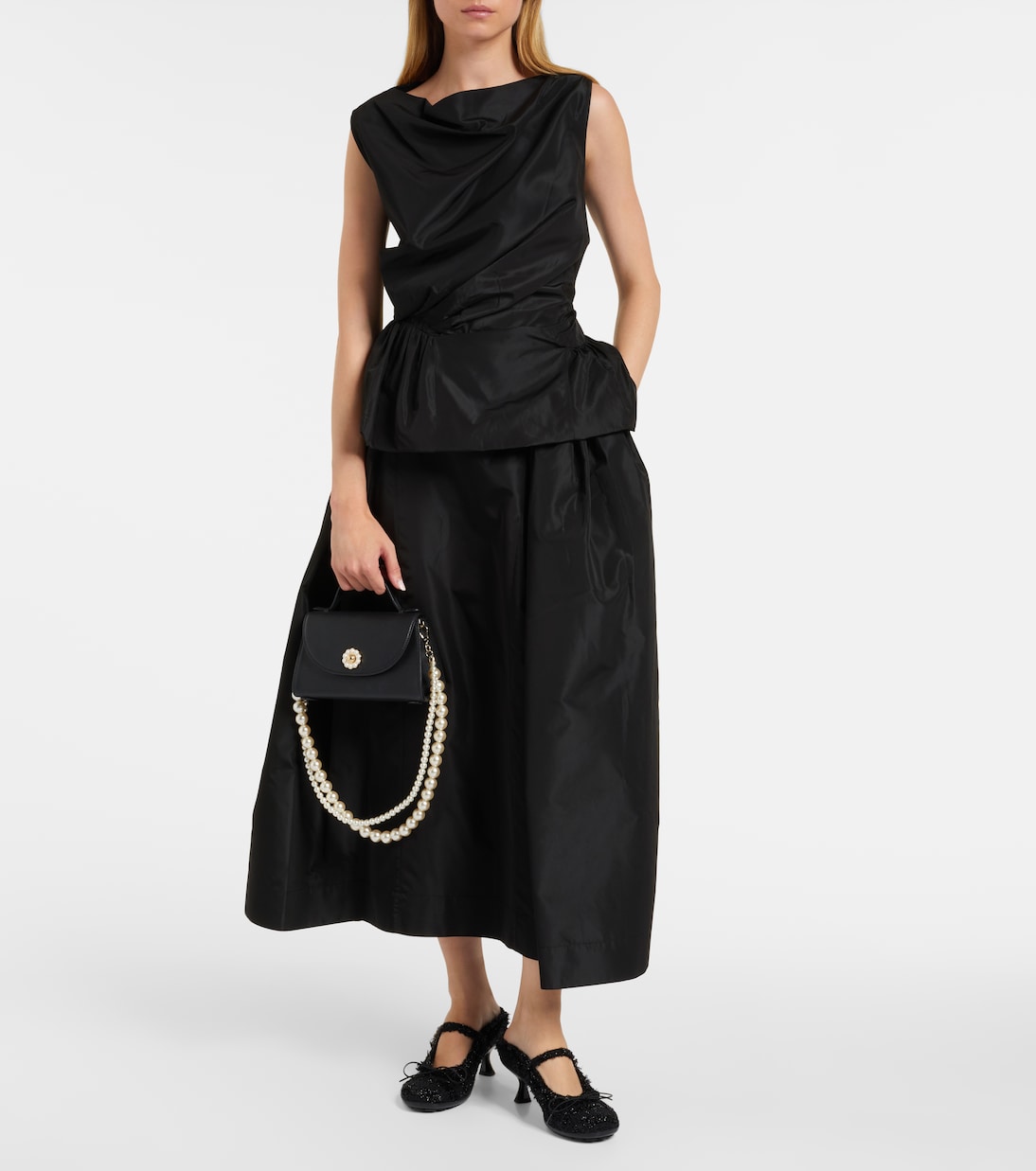 Draped taffeta top | Simone Rocha