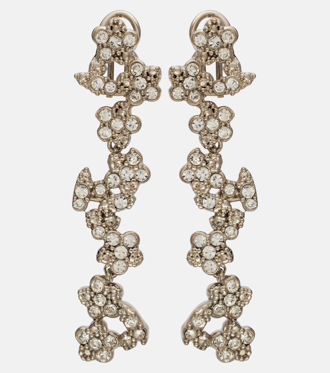 Crystal-embellished drop earrings | Jil Sander