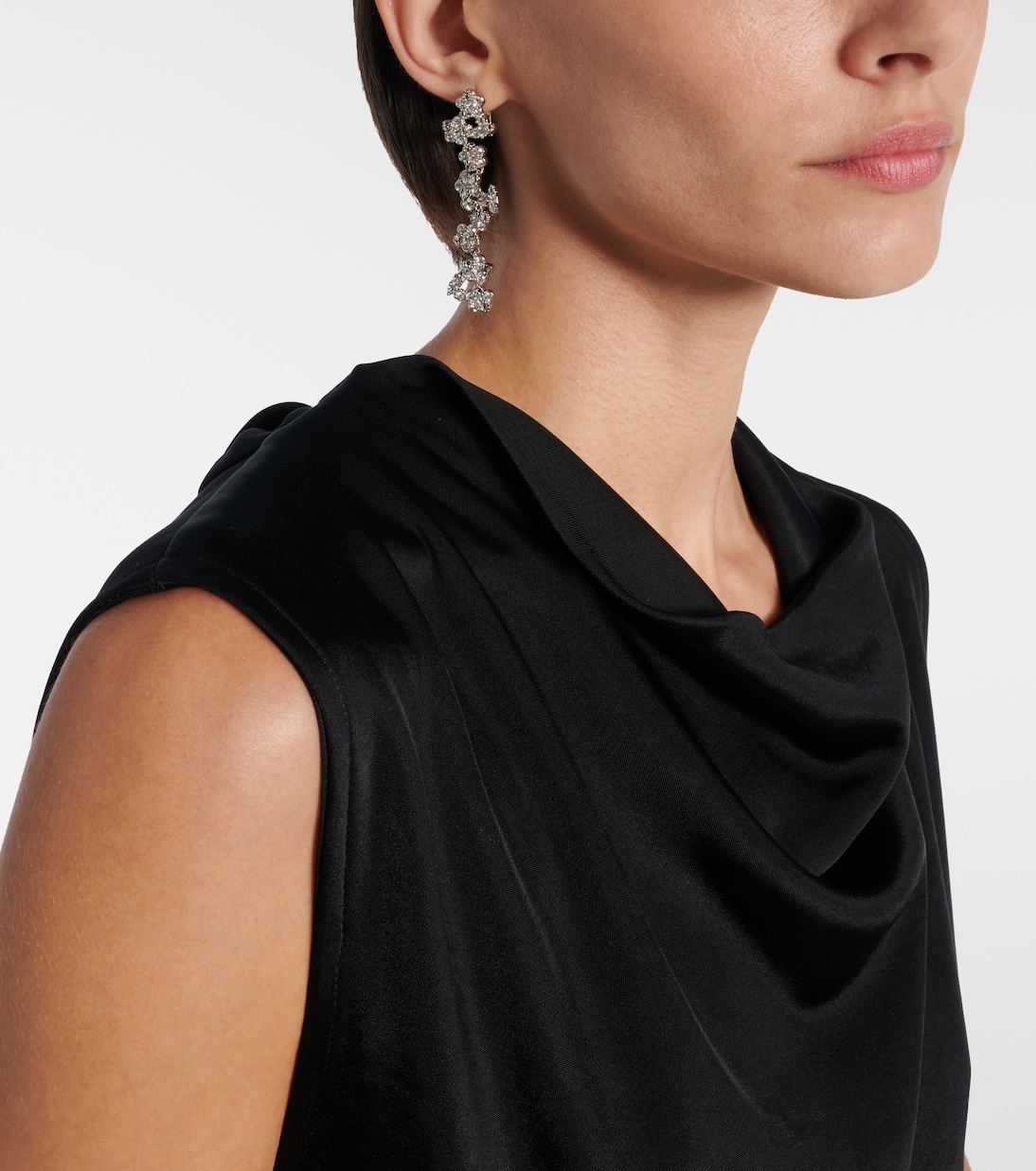 Crystal-embellished drop earrings | Jil Sander