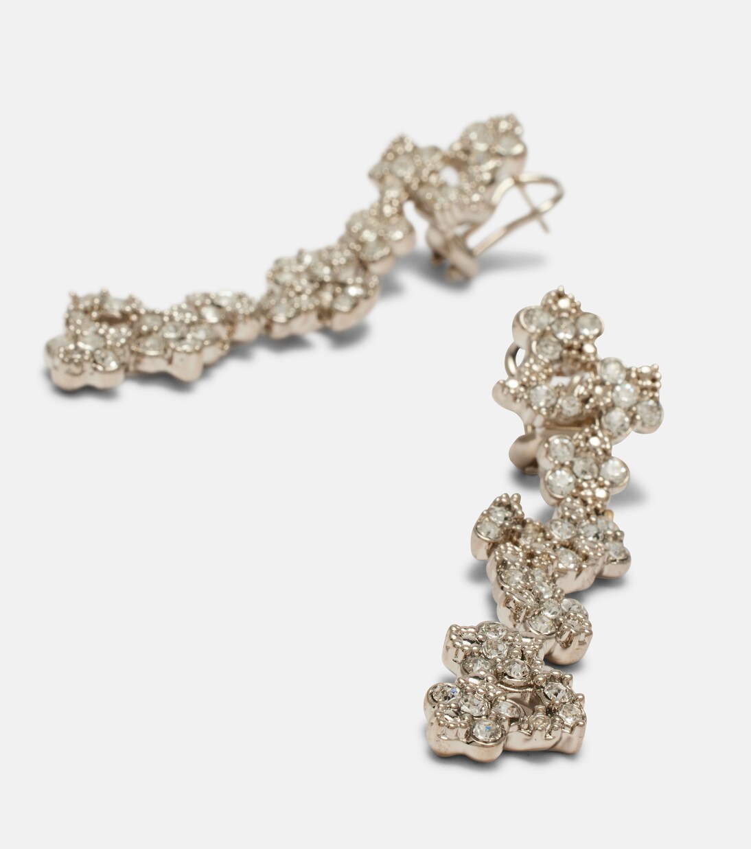 Crystal-embellished drop earrings | Jil Sander