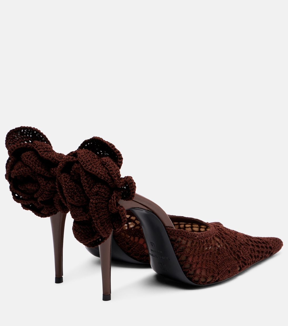 Floral-appliqué crochet mules | Magda Butrym
