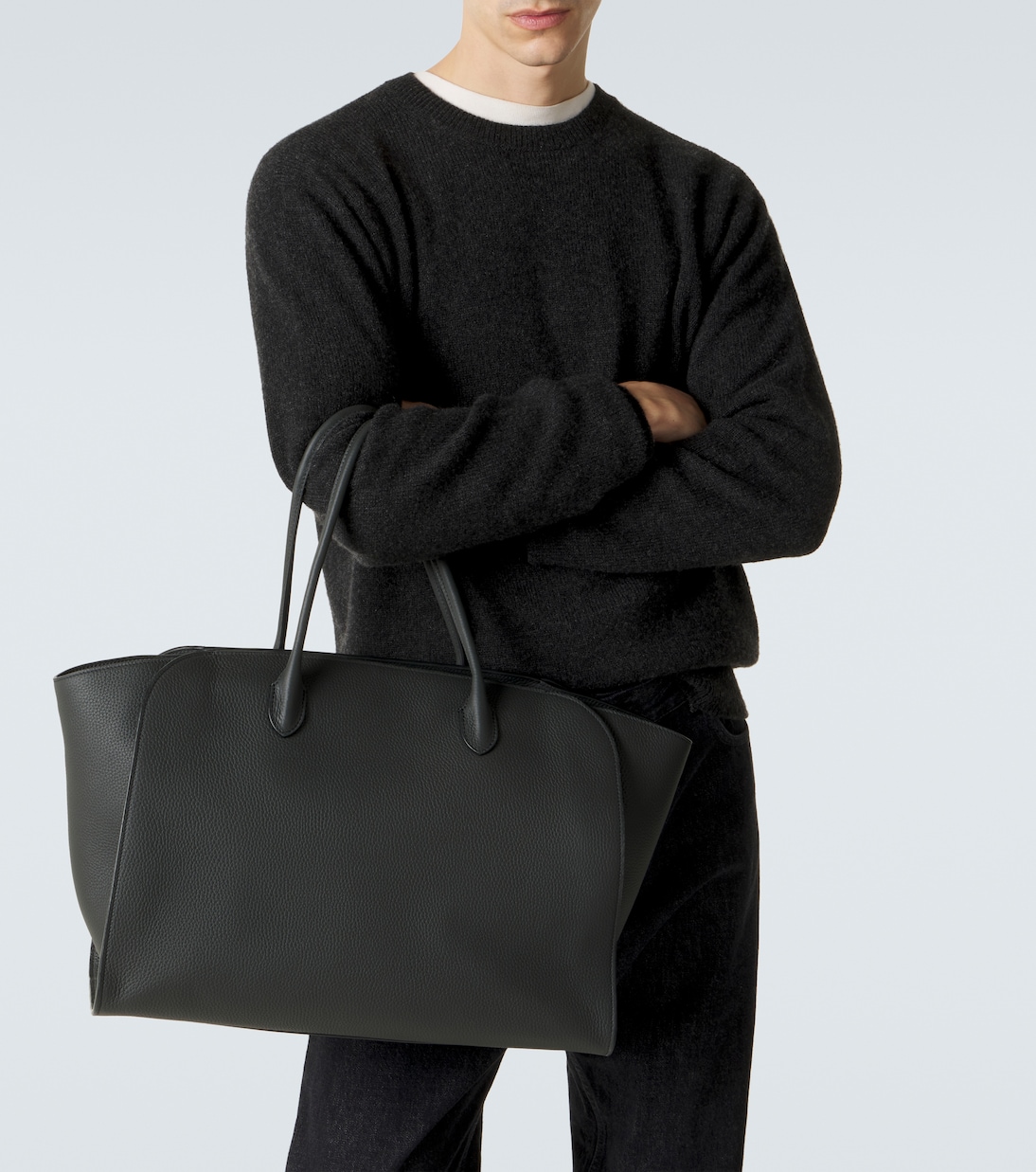 Marlo 17 leather tote bag | The Row