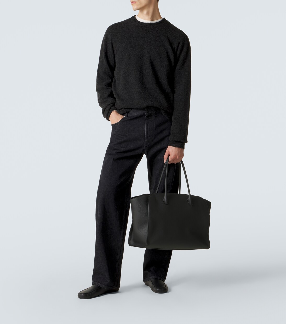 Marlo 17 leather tote bag | The Row