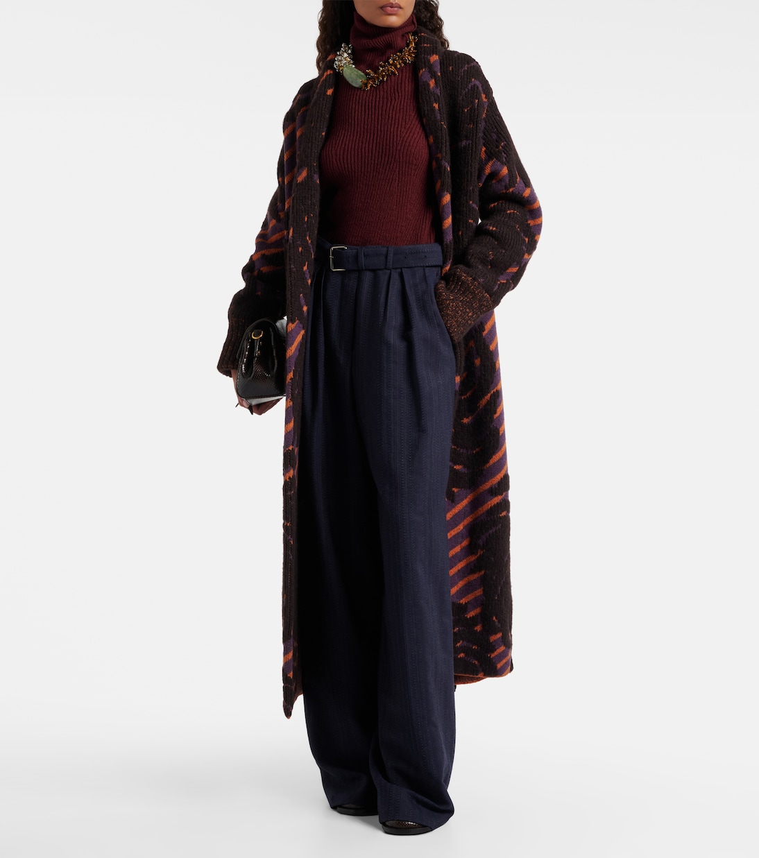 Belted wool wide-leg pants | Dries Van Noten