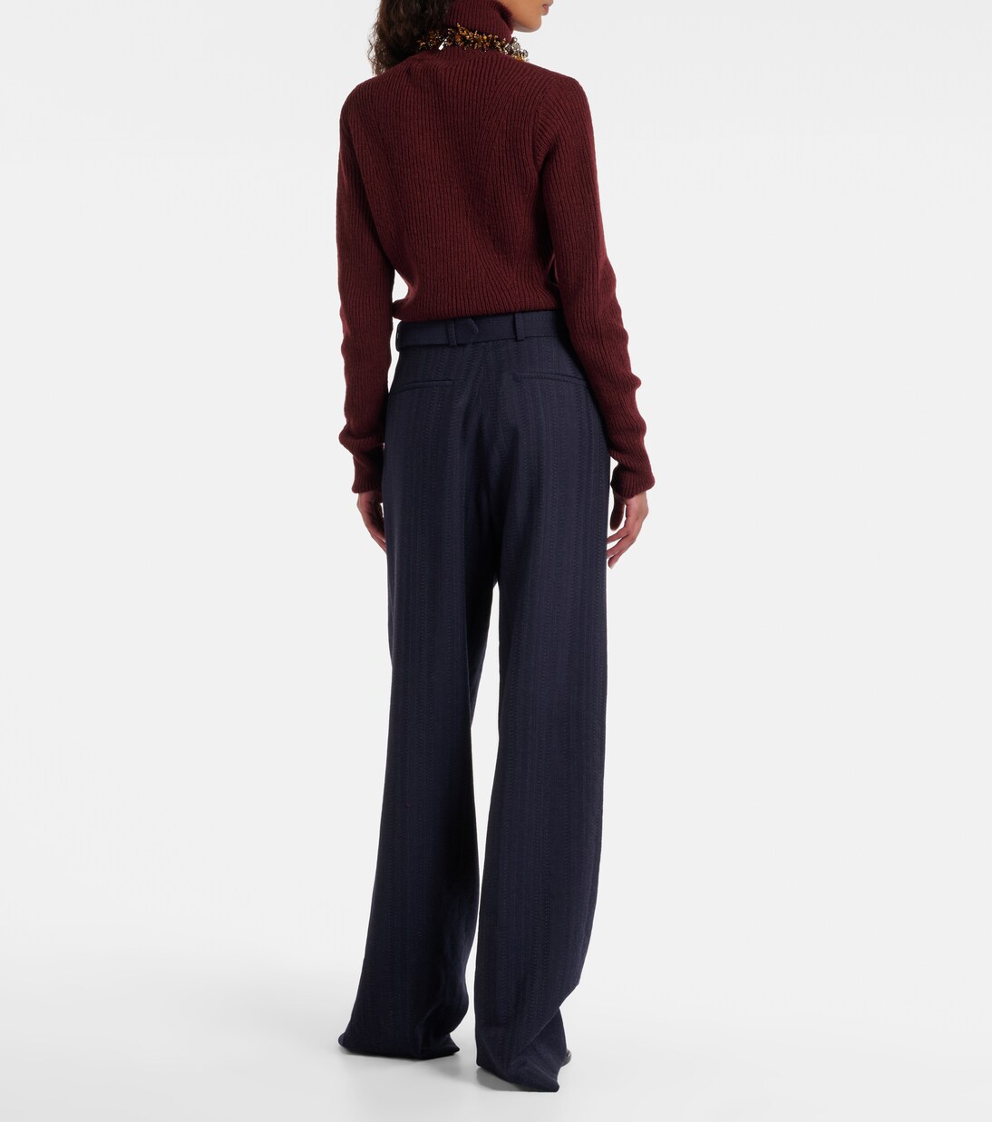 Belted wool wide-leg pants | Dries Van Noten