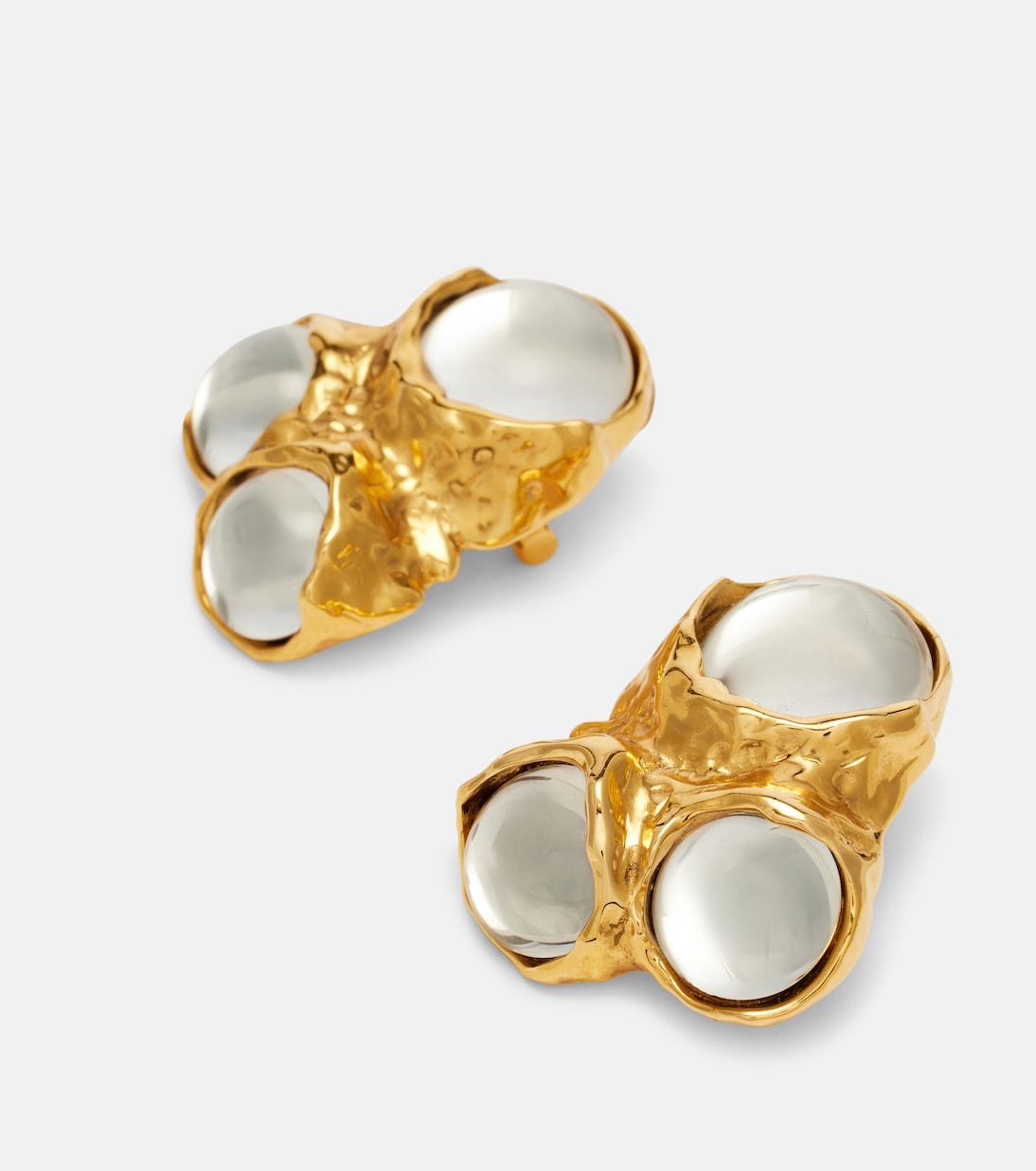 Bubble embellished clip-on earrings | Saint Laurent