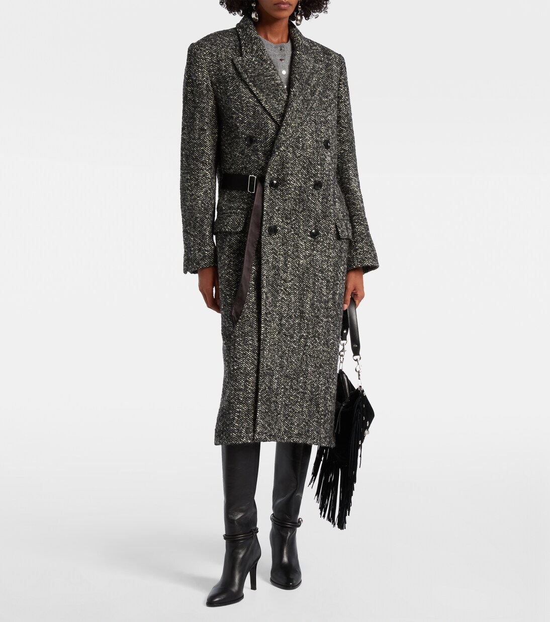 Abrigo Ebyane de tweed en mezcla de lana  | Isabel Marant