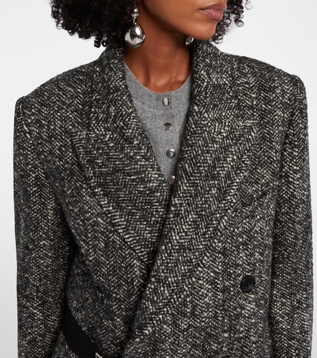 Abrigo Ebyane de tweed en mezcla de lana  | Isabel Marant
