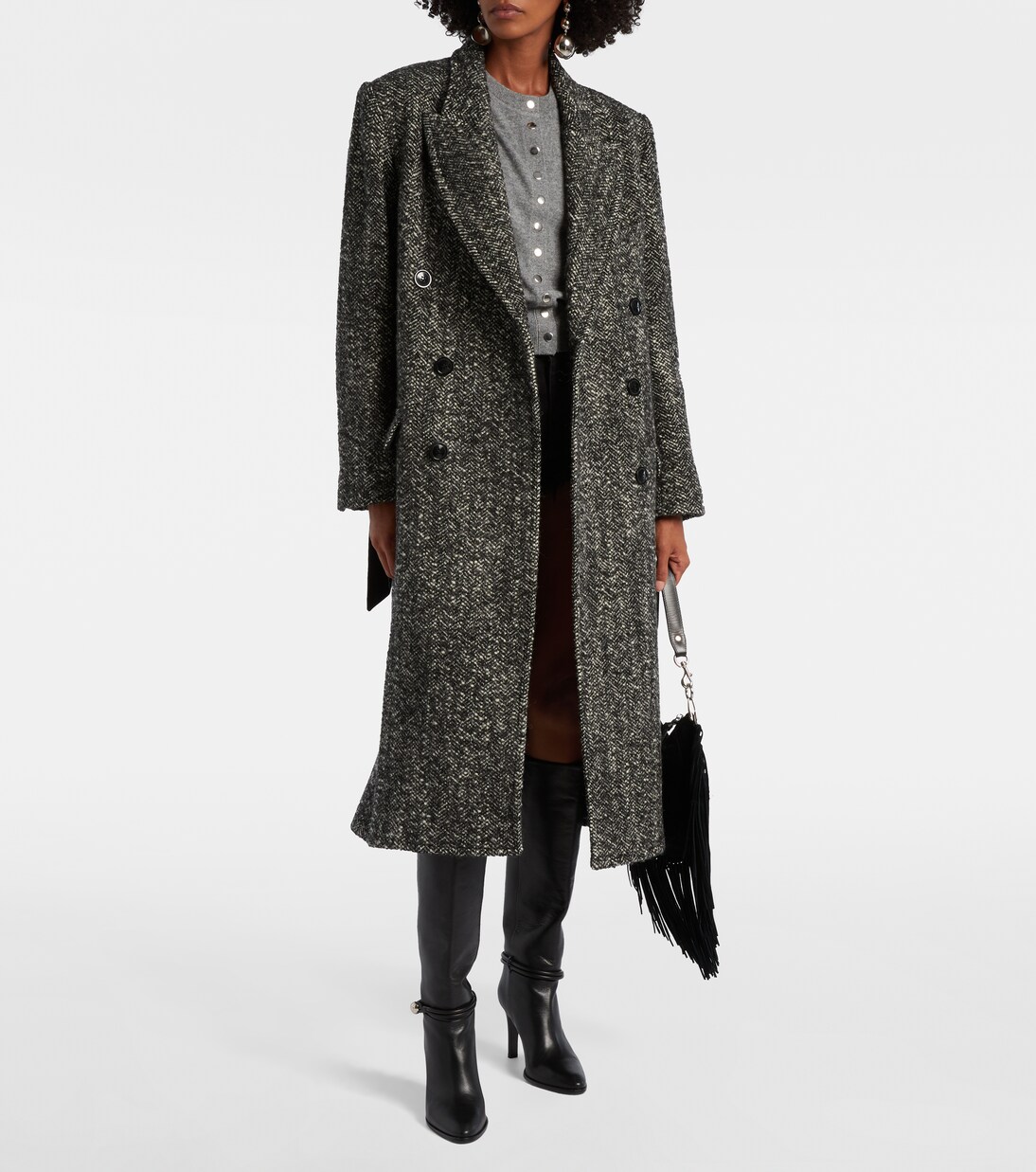 Abrigo Ebyane de tweed en mezcla de lana  | Isabel Marant