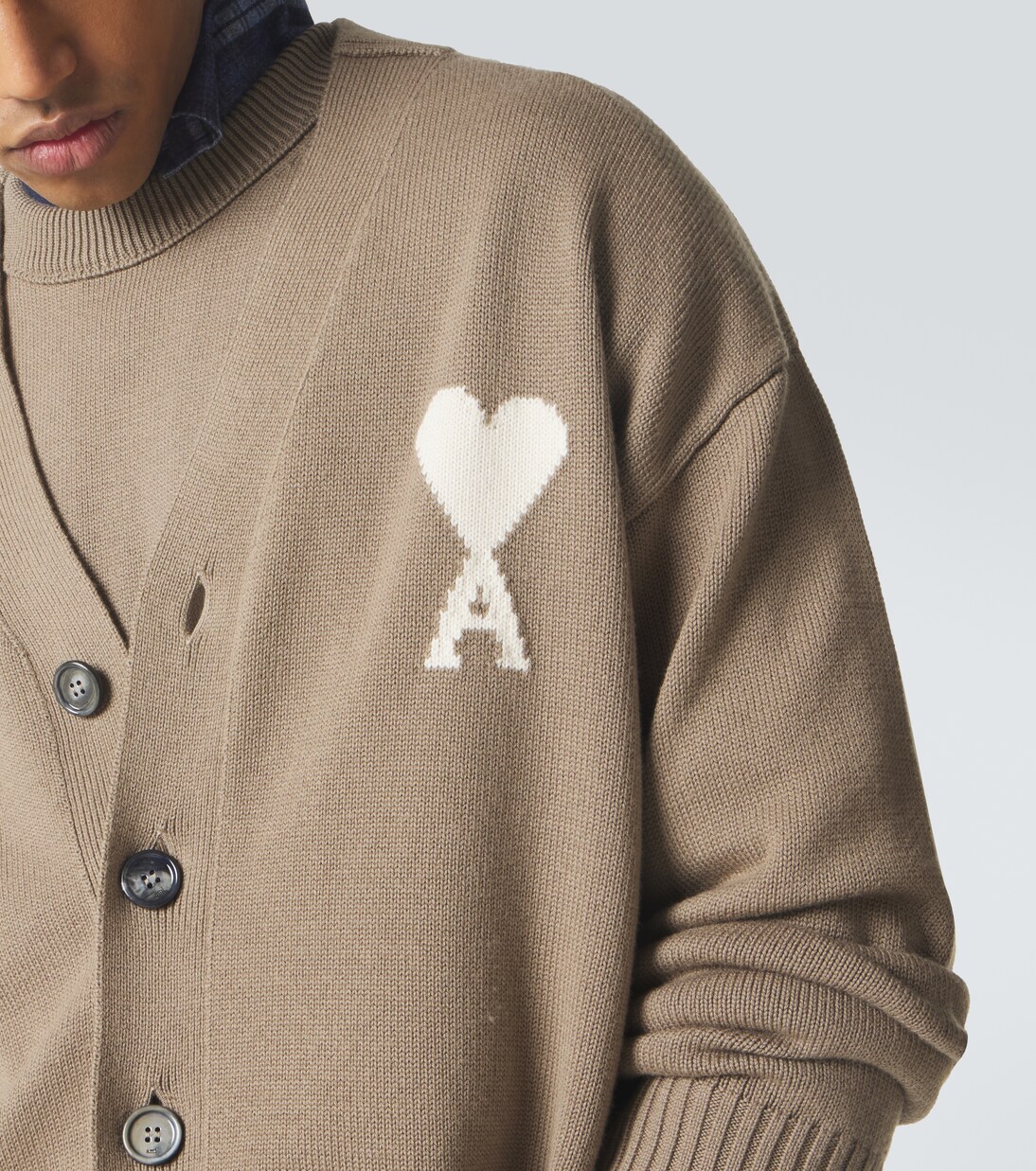 Ami de Cœur wool and cotton cardigan | Ami Paris