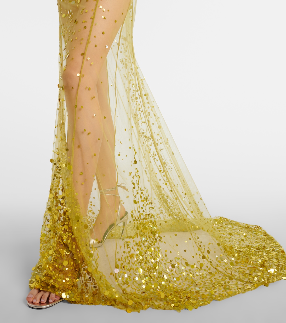 Sequined sheer mesh gown | The Attico