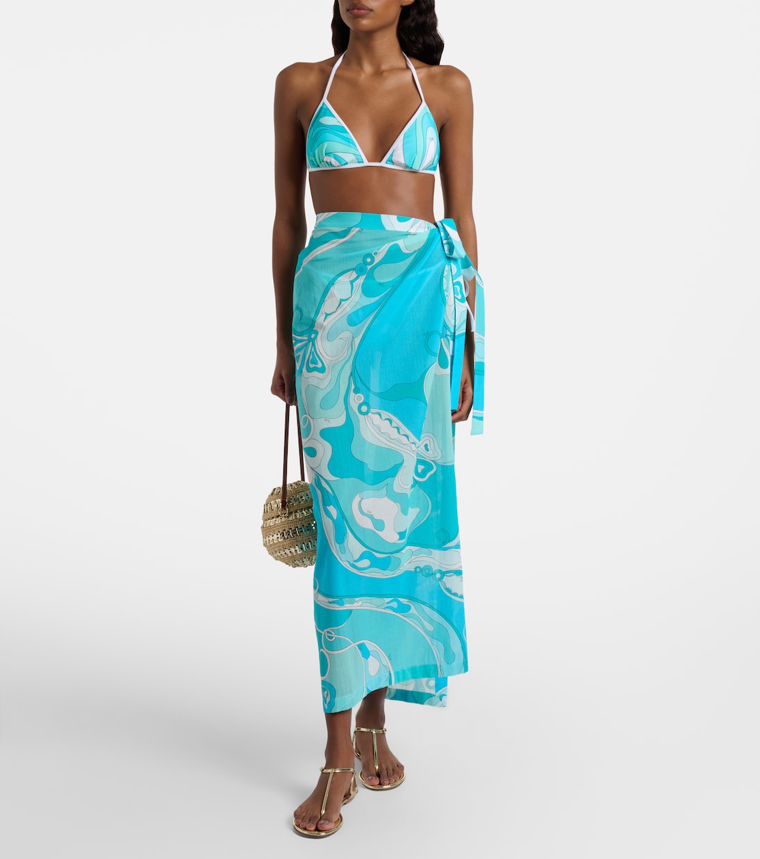 Orchidee cotton beach cover-up | Pucci