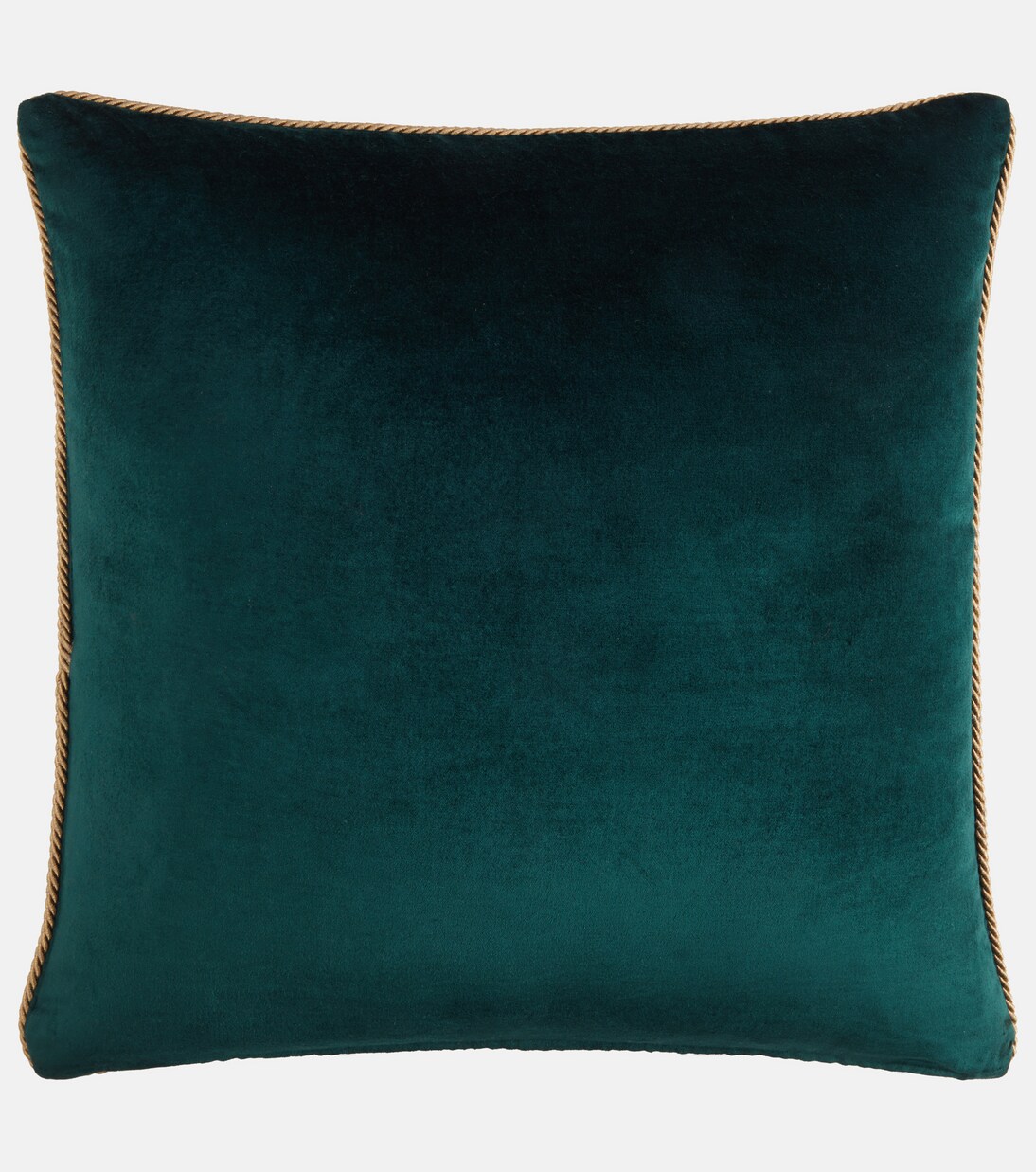 Embroidered cotton velvet cushion | Les-Ottomans