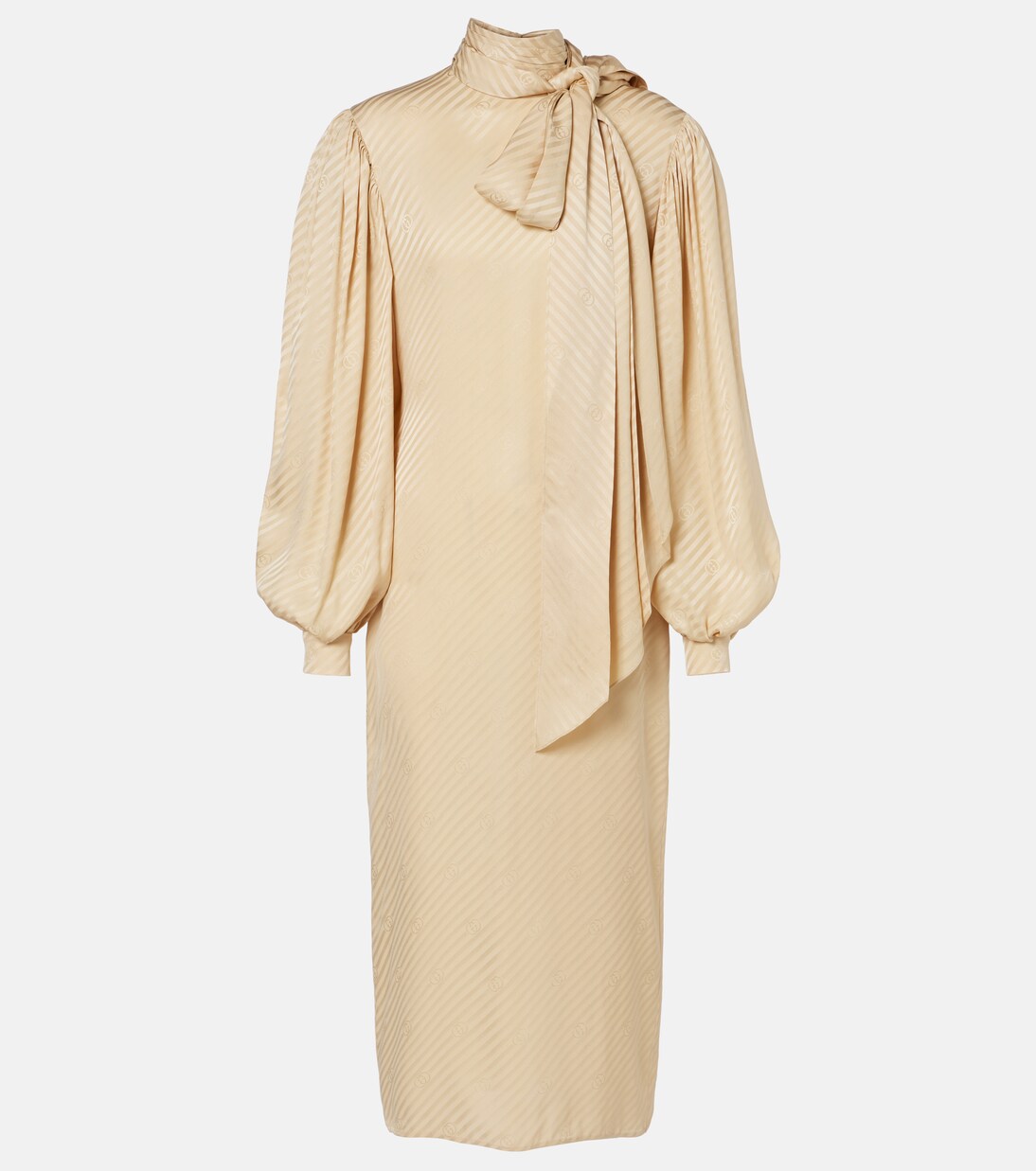 Midikleid GG aus Seiden-Jacquard | Gucci