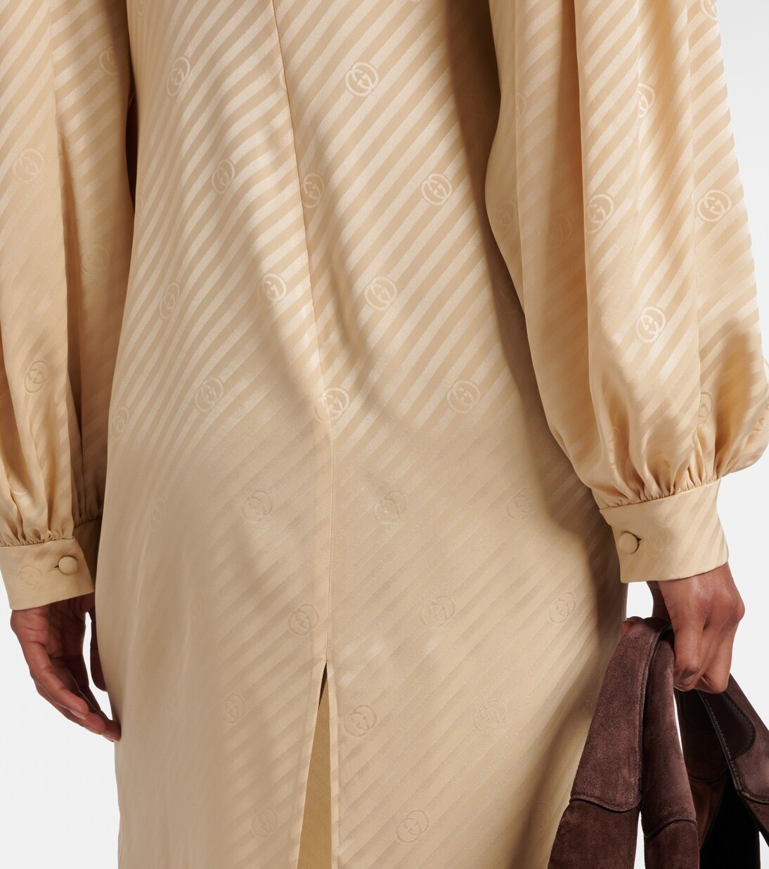 Midikleid GG aus Seiden-Jacquard | Gucci