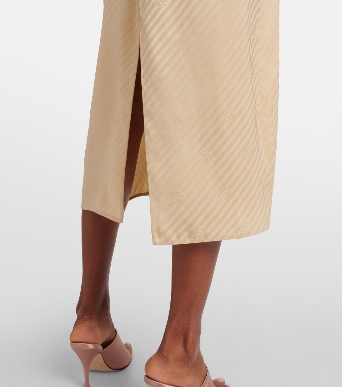 Midikleid GG aus Seiden-Jacquard | Gucci