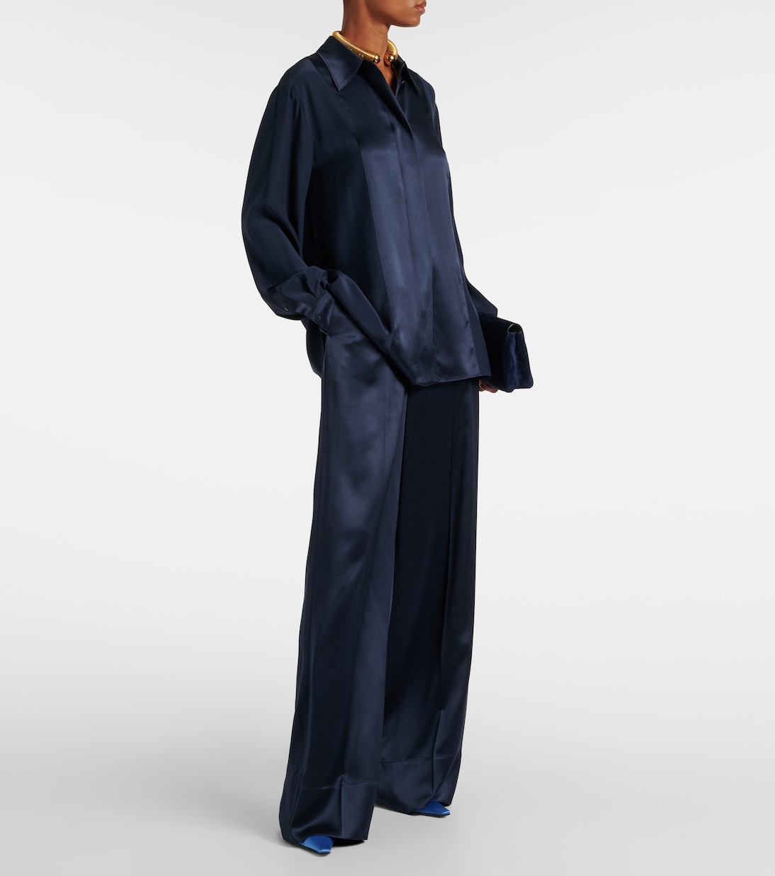 Dijon silk satin wide-leg pants | Joseph