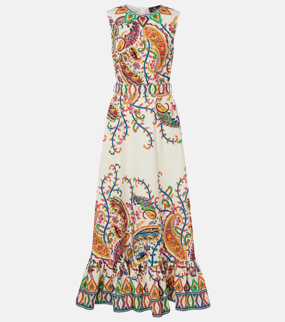 Belted printed cotton maxi dress | Etro