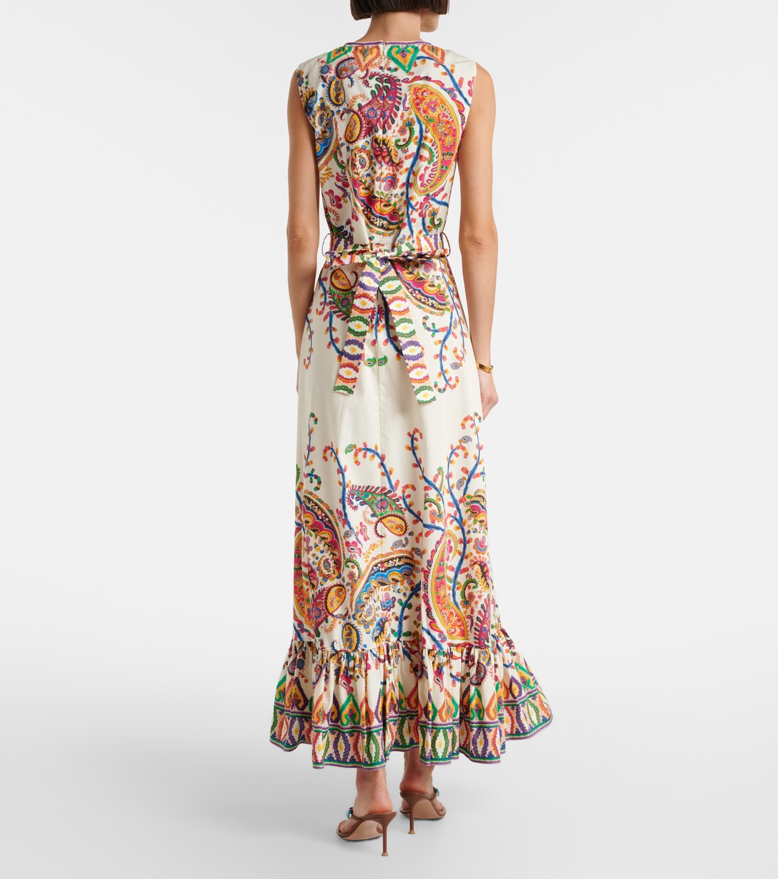 Belted printed cotton maxi dress | Etro