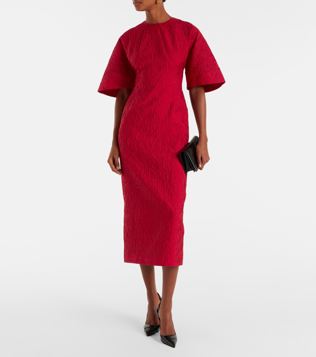 Vestido midi Falah de cloqué | Roksanda