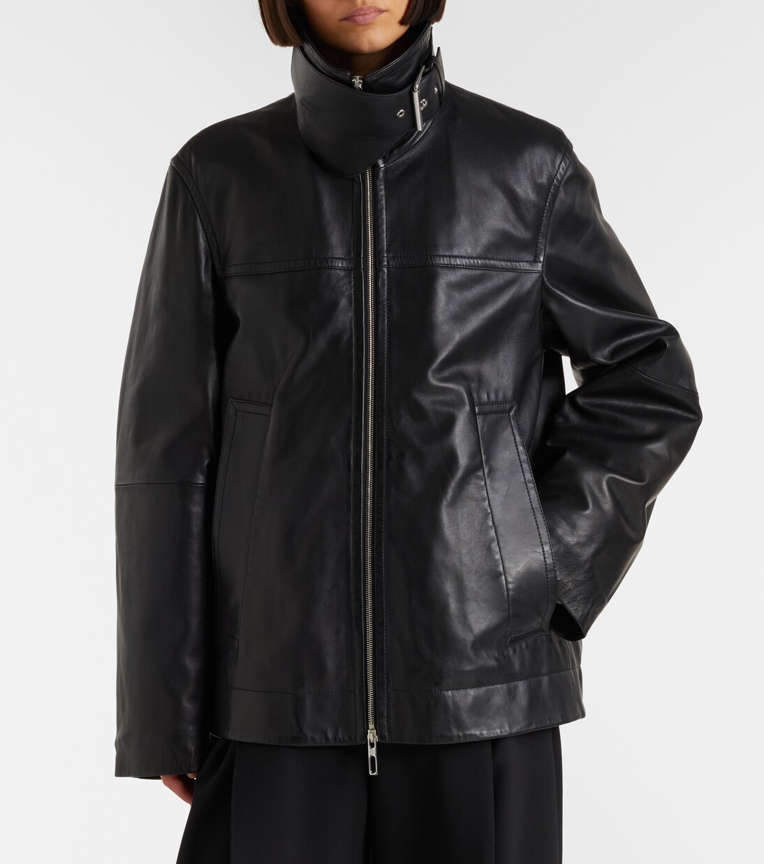 Oversized leather jacket | Sportmax
