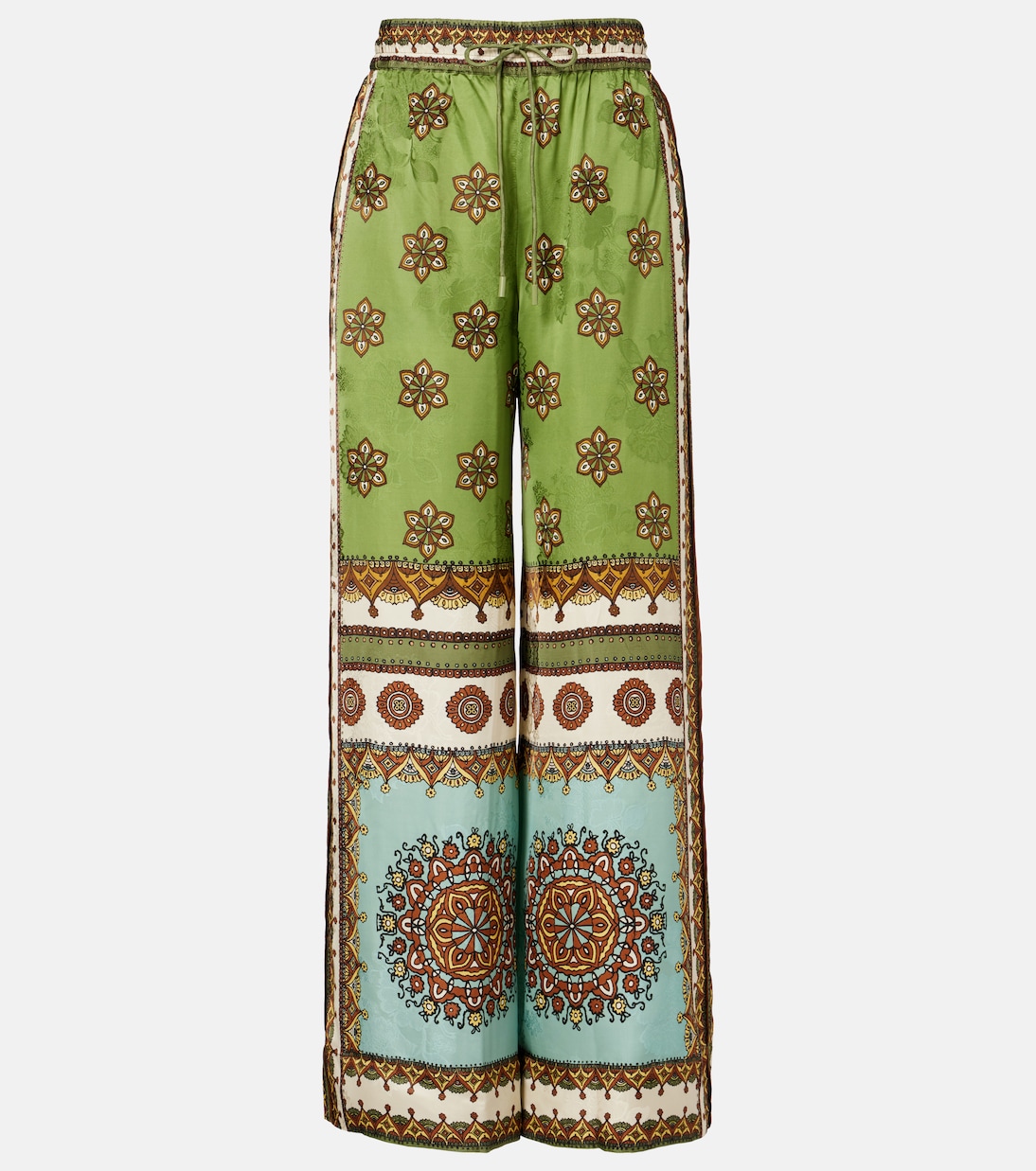 Pantalones palazzo Contina de jacquard | Alémais