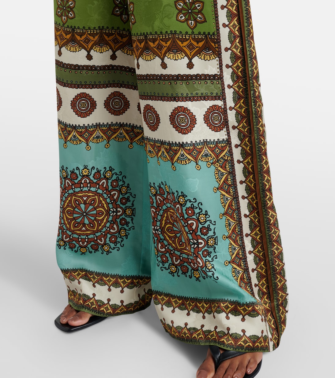 Pantalones palazzo Contina de jacquard | Alémais