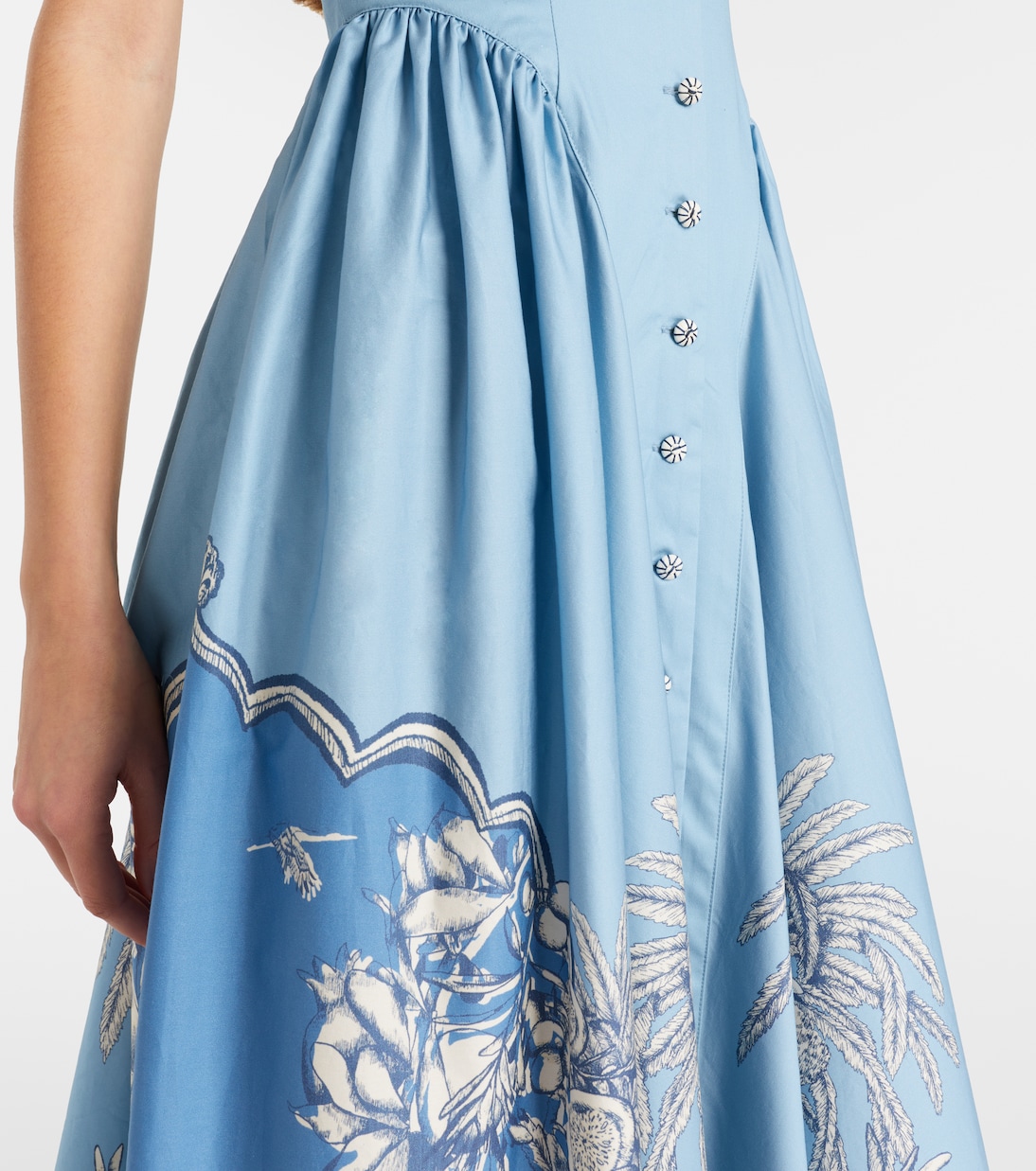 Vestido midi Villa Romantica de algodón | Alémais