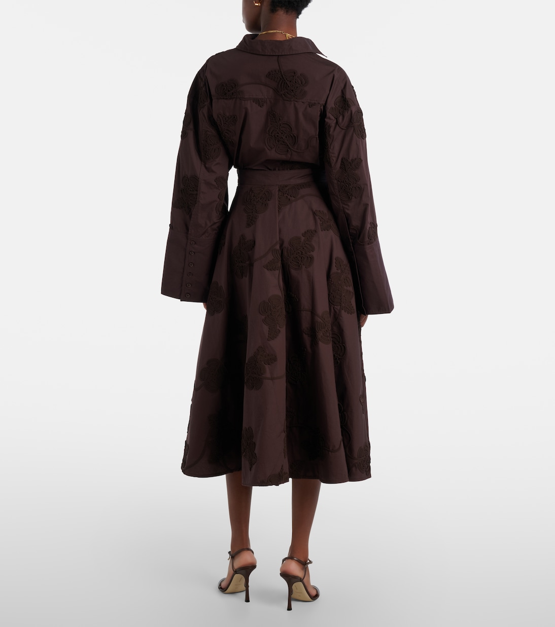 تنورة ميدي من القطن بتطريز Berty | Rotate