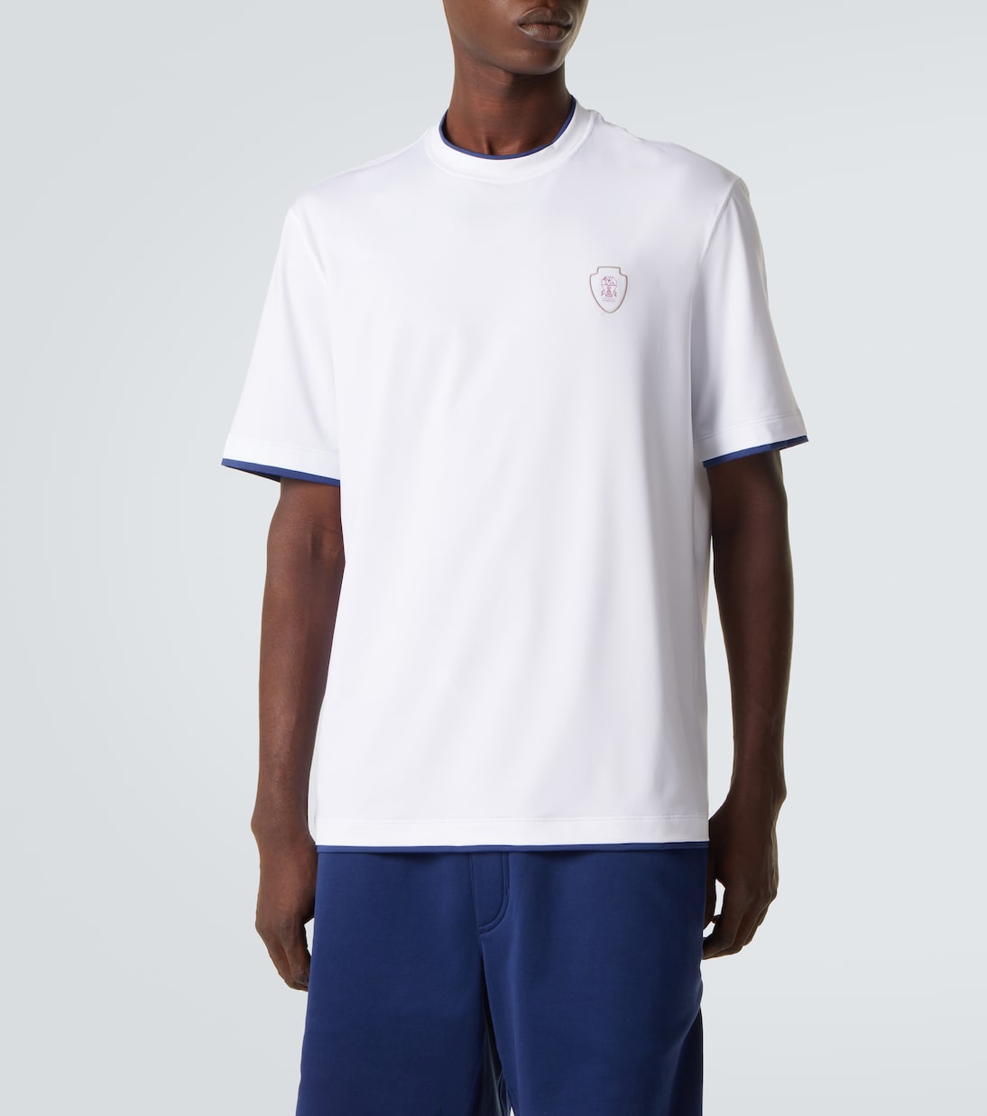 Logo cotton jersey T-shirt | Brunello Cucinelli