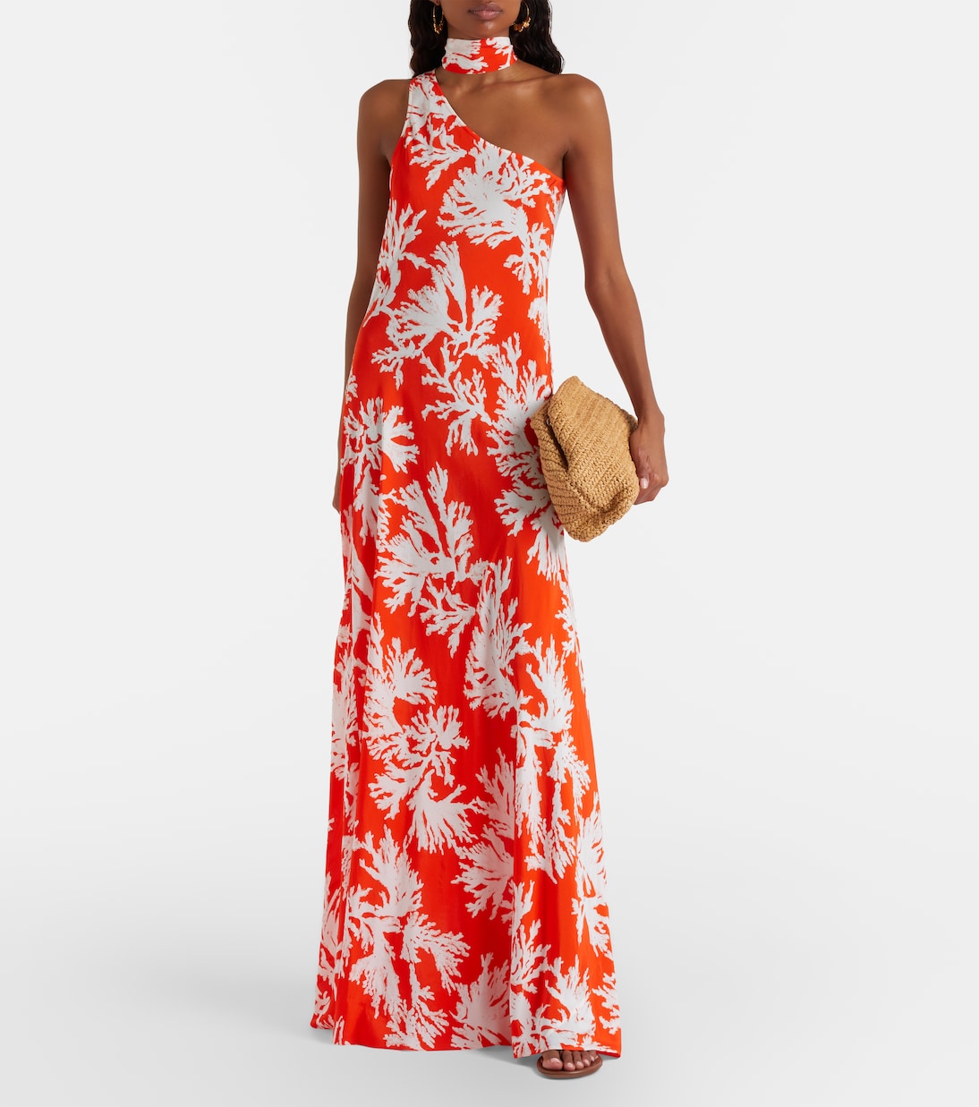 Odetta scarf-detail one-shoulder gown | Alexandra Miro